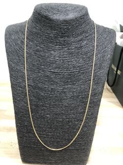 24” curb necklace 18k gold