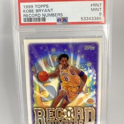 1999 Topps Kobe Bryant Record Numbers Psa 9