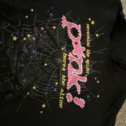 Sp5der Hoodie Black/Pink 