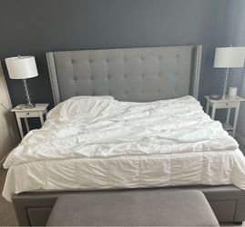 King Bed Frame with Drawers (4)