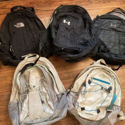 North face and under armour backpacks $55 each 
