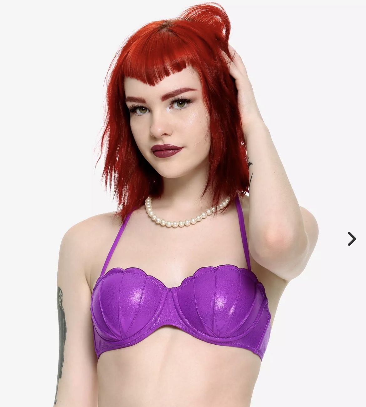 Disney purple little mermaid Ariel bikini top size medium