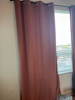 Dusty Rose Grommet Blackout Curtain Panel