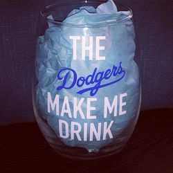 Dodgers wine cup