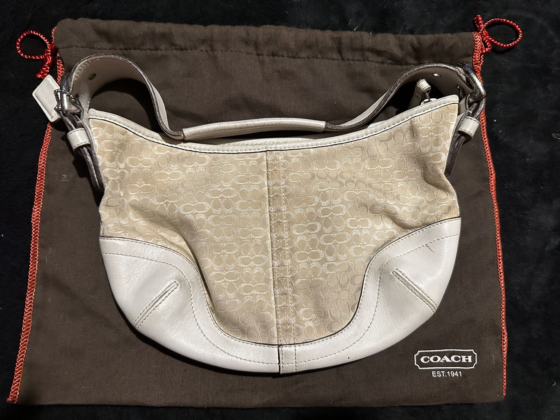 Coach Signature Hobo Shoulder Bag