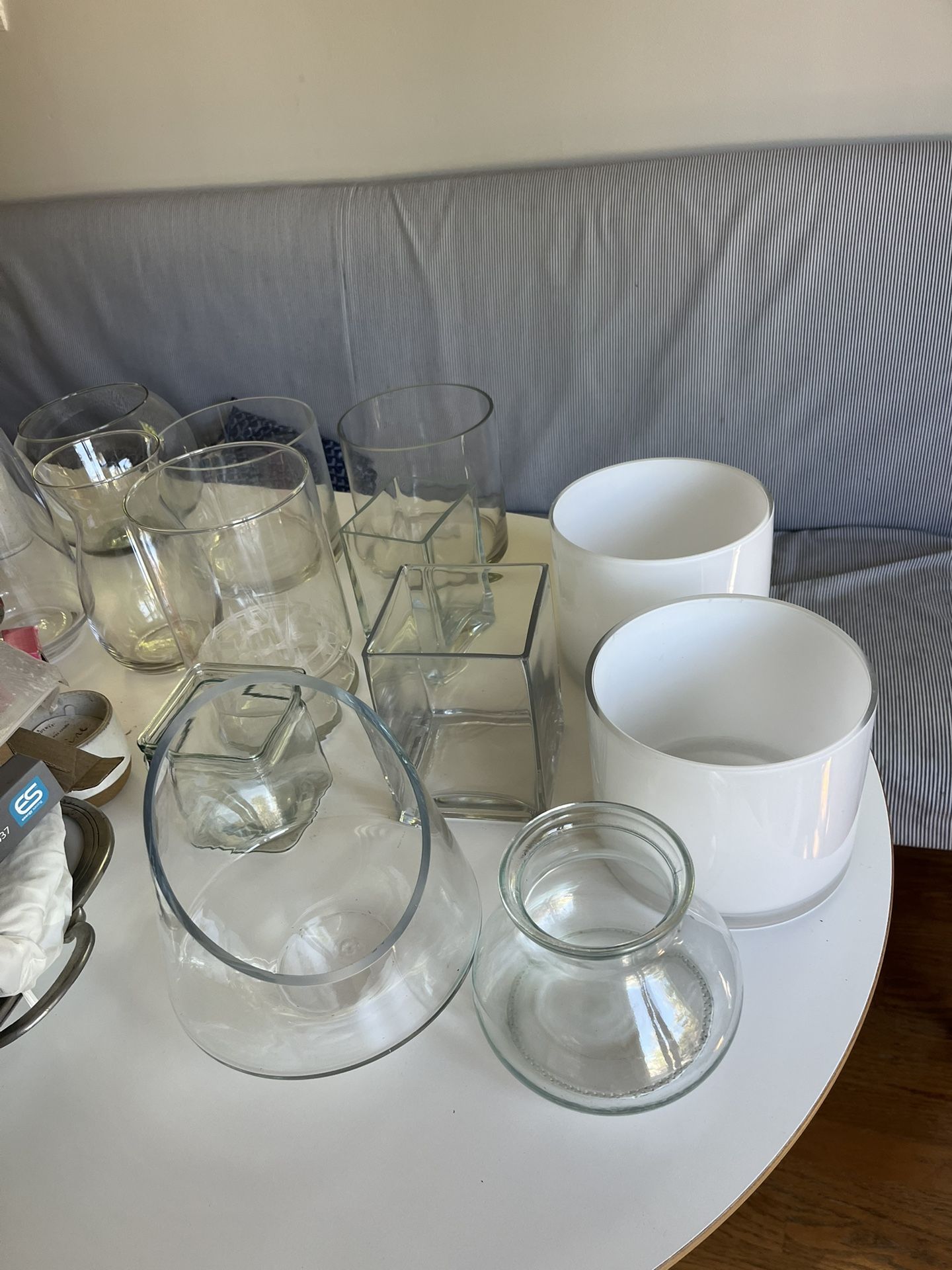 13 Glass Vases 