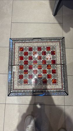 Luxury mother of pearl and backgammon