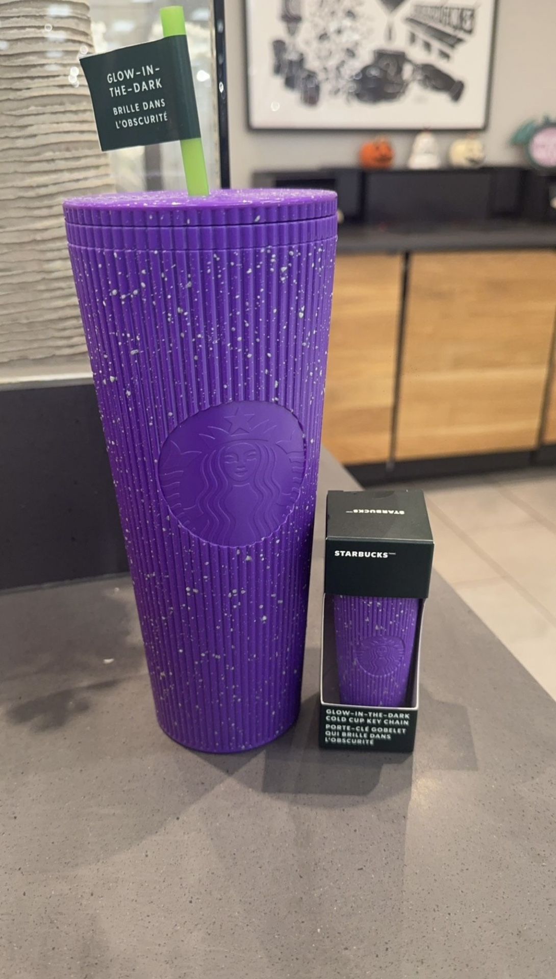 Glow In The Dark Starbucks Tumbler & Keychain