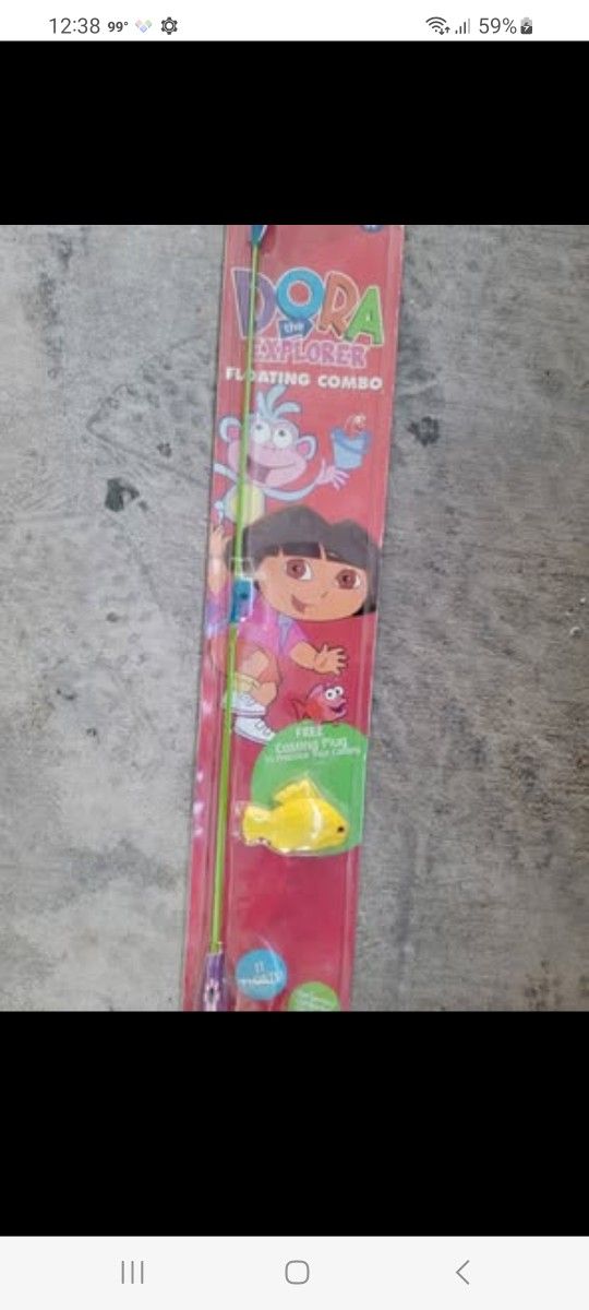 Zebco Dora the explorer Floating Fishing Rod and Reel Combo new in package