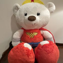 Gund DC Wonder Woman Fuzzy Bear Jumbo 25" Plush #. Condition is pre owned and shows some signs of wear from play time usage but overall respect