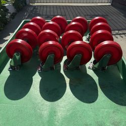 Caster All Red 5x1 .25 In Wheel &caster 16 Wheels