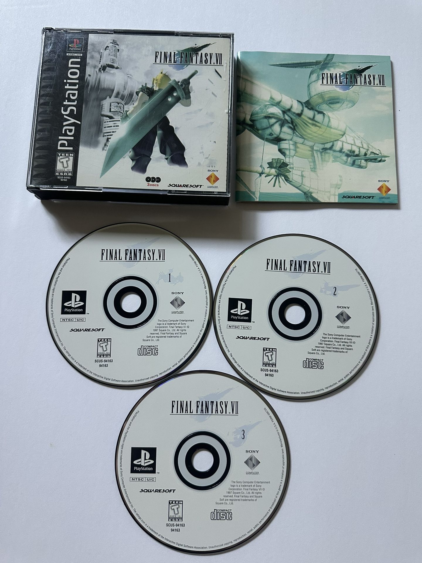 Final Fantasy VII PS1 PlayStation 1 Black Label