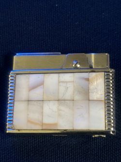vintage, Zippo-style souvenir lighter/Also mother-of-pearl inlaid ligh