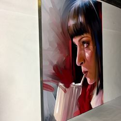 Canvas wall decoration 30”x42”. Brand new we can make it in different sizes, from  4.5”x4.5” to 30”x66”, Wood frame and sprayed with glossy clear coat