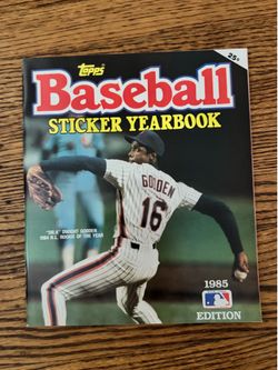 1985 Topps Baseball Sticker Yearbook — Empty/Unused