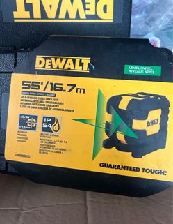 DEWALT self-leveling cross line laser 55% 16.7m