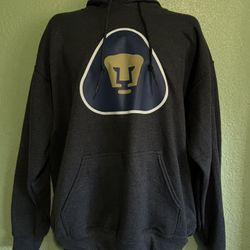 PUMA , DARK GREY HOODIE , SIZE LARGE , GILDAN