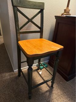 Farmhouse Bar Stool with X-Back