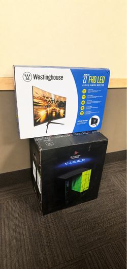 🖥️ Desktop pc w/ 27” Curved Monitor + Keyboard, Mouse & Extras