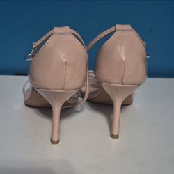 Ann michelle Nude Patent Leather Stiletto Heels