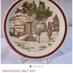 Vernon Kilns Plate Bits of The Southwest Hogan Dwellers