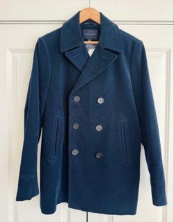 Banana Republic Men’s Classic Navy Wool Peacoat | Brand New With Tags