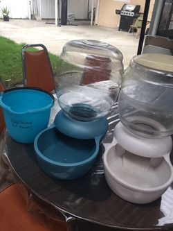 Dog Feeding Bowl And A Pail