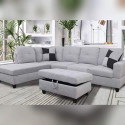 Brand New 2pc Sectional With FREE Ottoman Ready For Delivery 🚚 