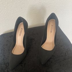 Black Suede Pumps