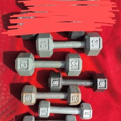 SETS OF 12s. 8s  5s  HEXHEAD DUMBBELLS.  TOTAL 50LBs 
11525 S HALSTED. Dunkin Donuts/
7111.S WESTERN WALGREENS DELIVERY AVAILABLE  $
40$.    CASH ONLY
