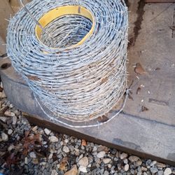 Brand New Row Of Bar Wire Fencing