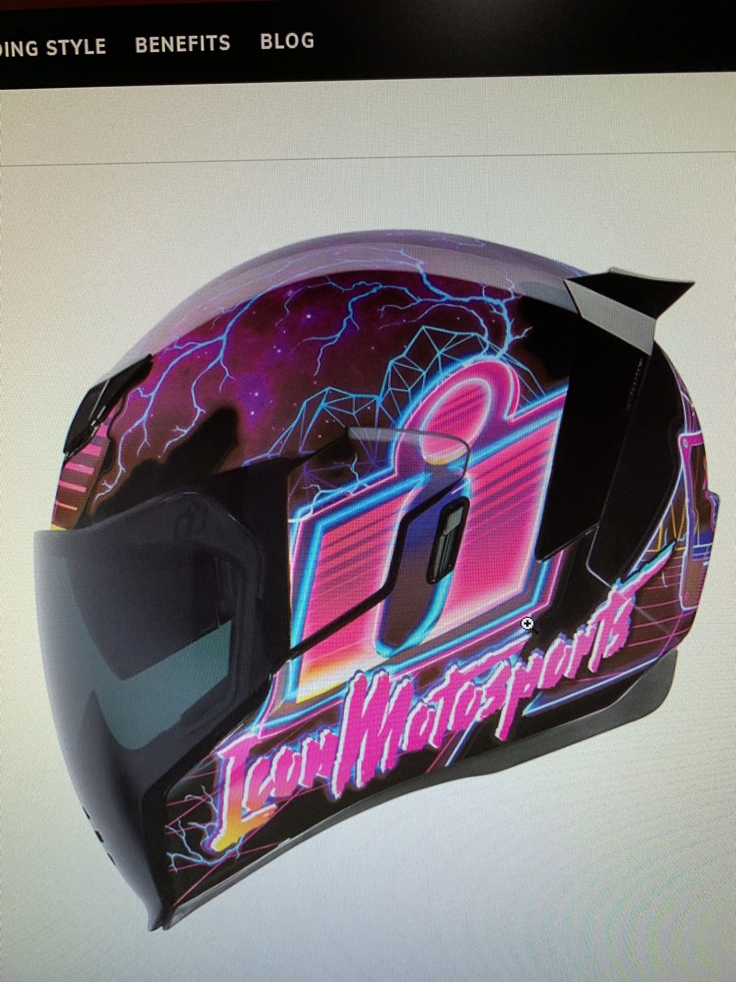 Icon Airflite Synthwave Full FaceTime Helmet for Sale in Chula