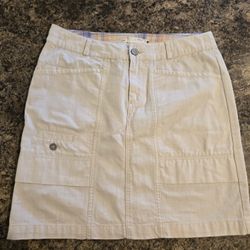 hei hei cream colored skirt with plaid lining Size 8-10 30