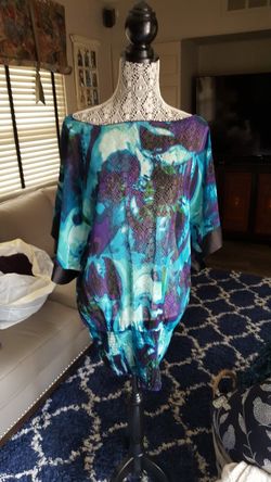 Express sheer multi color top