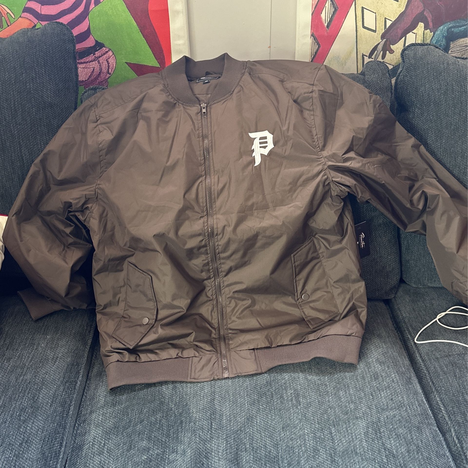 Paul Rodriguez, bombers jacket, skating, browno, and color extra large $50