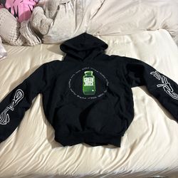 Black Green Juice Hoodie Size Large