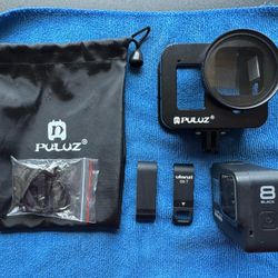 GoPro 8 Parts, Aluminum Cage, Custom Door