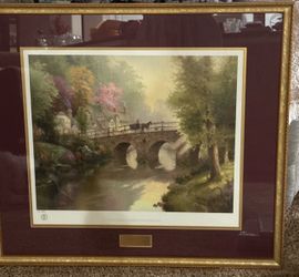 Thomas Kinkade “Foothill Hometown Bridge” Limited Edition Framed Print – #1061/2450