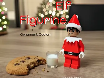 Elf on Shelf Figure 3D Printed Christmas Ornament Holiday Decoration