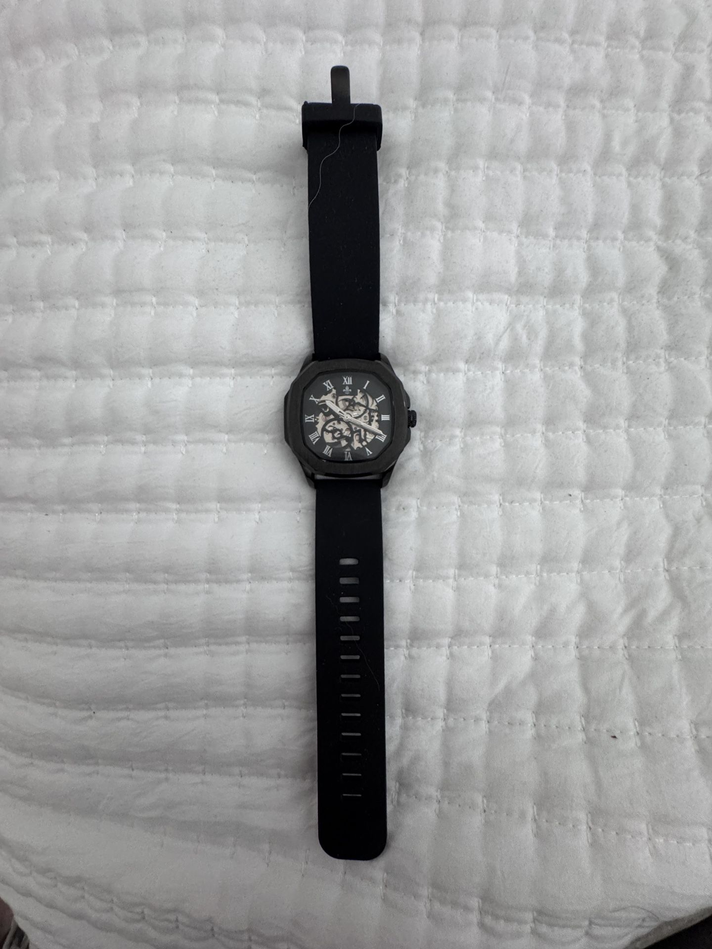 Brand New Skeleton Watch With Rubber Strap 