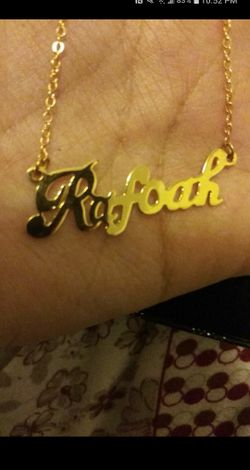 woman necklace plated with gold