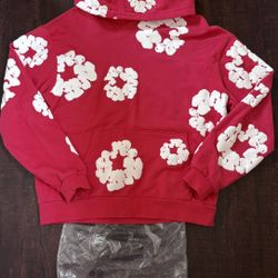 Red Denim Tear Hoodie 