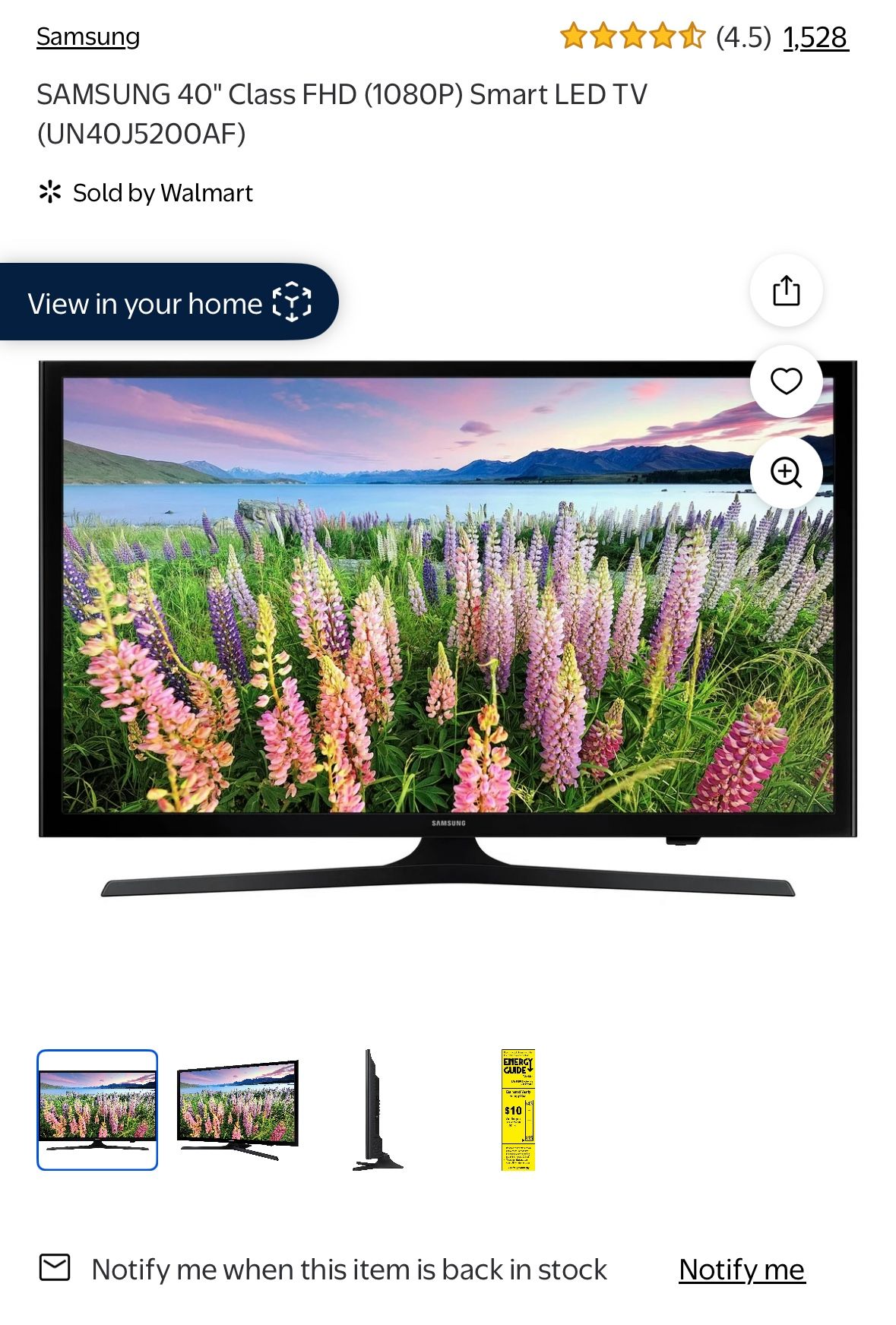 Samsung 40” 1080P Smart LED TV