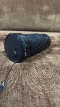 Canon AV1 with lens.