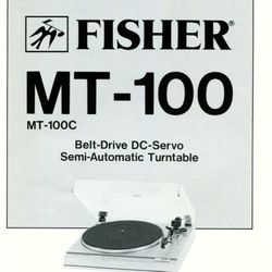FISHER MT-100  Belt Fisher DC-Servo Semi-Automatic  Turntable. NO MAT!!!