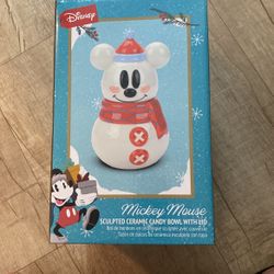 Mickey Snowman Candy Bowl