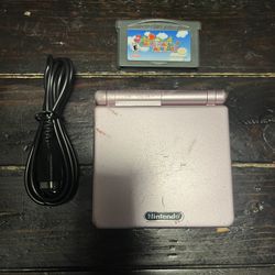 Game Boy Advance SP with Super Mario  Advance Game, Charging Cord & New Battery