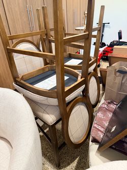 Counter Height Bar Stool with Oval Back set of 4