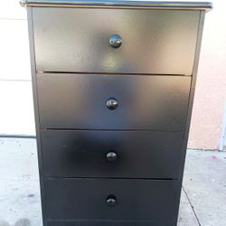 Black 4 drawer chest 