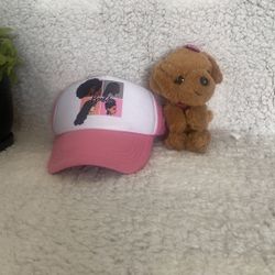 Barbie Hat And Plush Dog